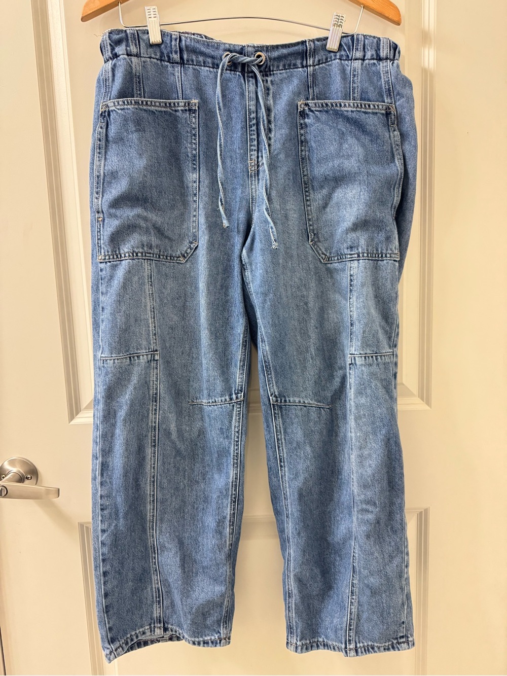 Scotch & Soda Women's The Arc Drawstring Barrel Leg Jeans Size 10/30 Boho Denim